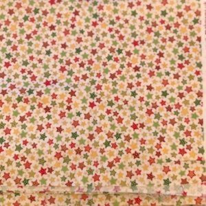½ yd Multi Color Stars Cotton Fabric